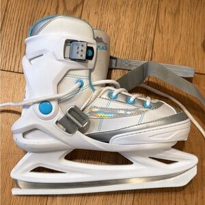 White and Silver Kids Ice Skates